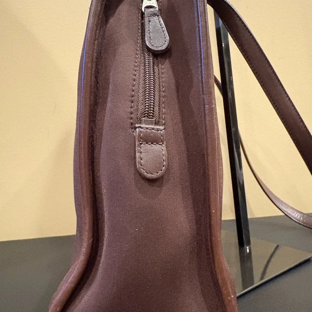 Vintage COACH Neo Tote 6206 – Chocolate Brown Neoprene & Leather